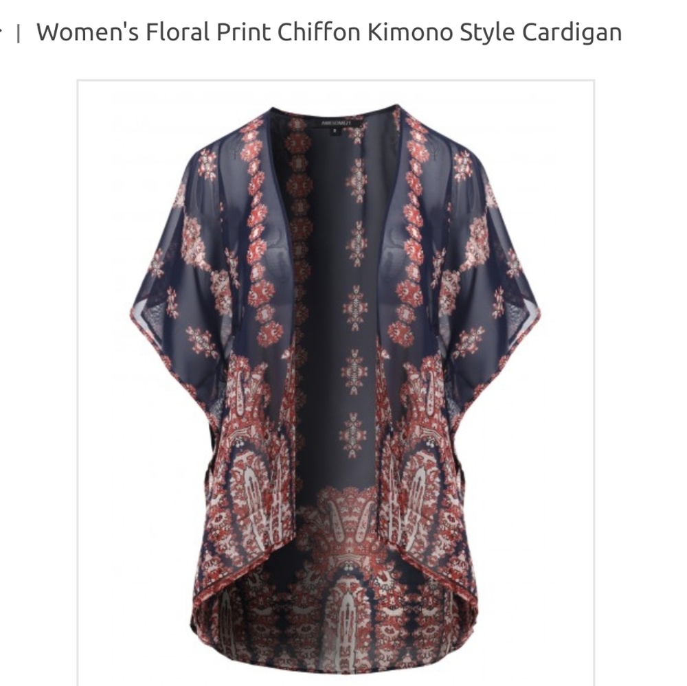 Chiffon Kimono Style Cardigan